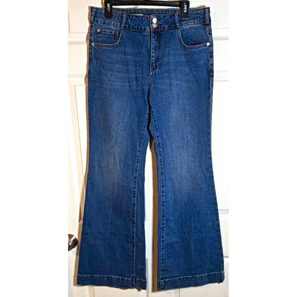 Pilcro Women's Blue Denim Bootcut Jeans Stretch 5-Pocket Size 31